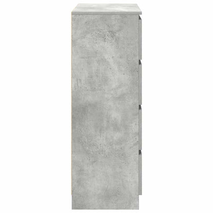 Sideboard Betongrau 80x35x99 cm Holzwerkstoff