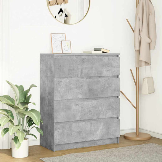 Sideboard Betongrau 80x35x99 cm Holzwerkstoff