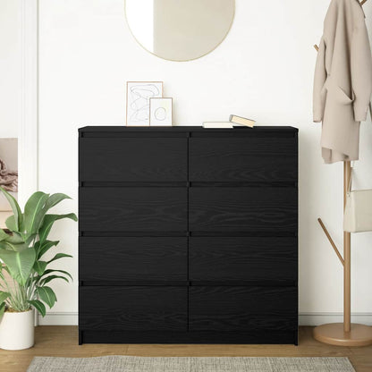 Sideboard Schwarz Eichen-Optik 100x35x99 cm Holzwerkstoff
