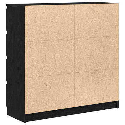 Sideboard Schwarz Eichen-Optik 100x35x99 cm Holzwerkstoff