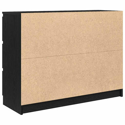 Sideboard Schwarz Eichen-Optik 100x35x76 cm Holzwerkstoff