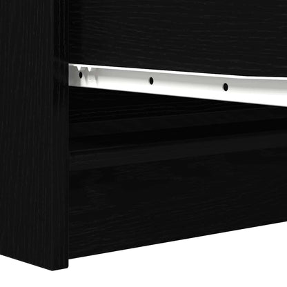 Sideboard Schwarz Eichen-Optik 100x35x76 cm Holzwerkstoff