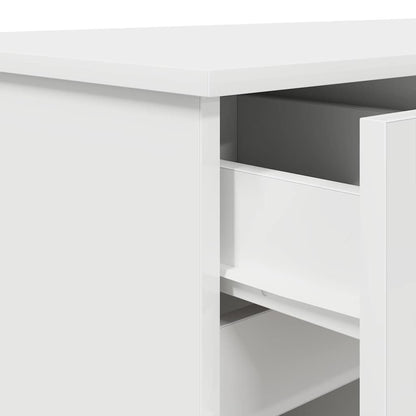 Schreibtisch mit Schubladen Weiß 140 x 49 x 76 cm Holzwerkstoff