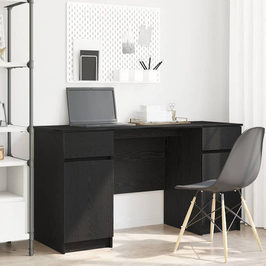 Schreibtisch Schwarze Eiche 140 x 49 x 76 cm Holzwerkstoff