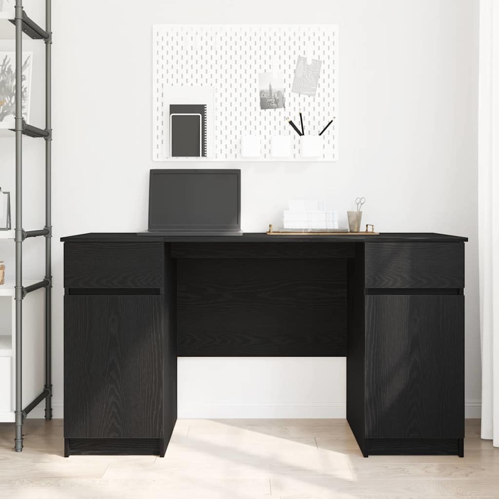 Schreibtisch Schwarze Eiche 140 x 49 x 76 cm Holzwerkstoff