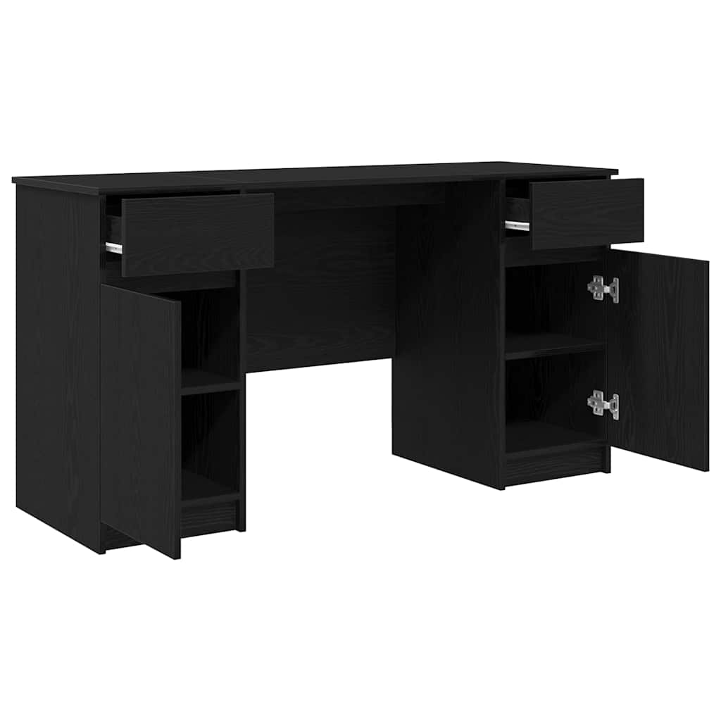 Schreibtisch Schwarze Eiche 140 x 49 x 76 cm Holzwerkstoff
