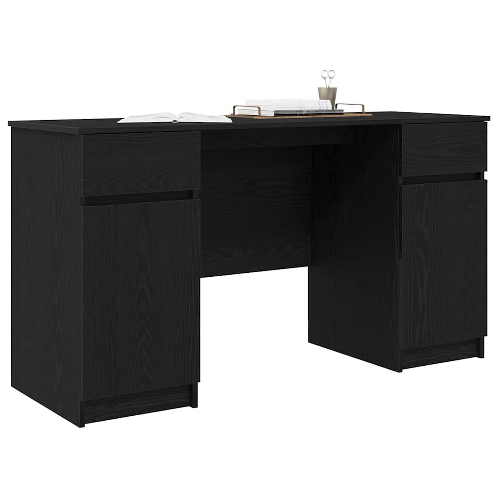 Schreibtisch Schwarze Eiche 140 x 49 x 76 cm Holzwerkstoff