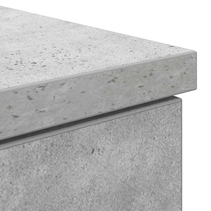 Schreibtisch mit Regal Betongrau 140 x 49 x 76 cm Holzwerkstoff