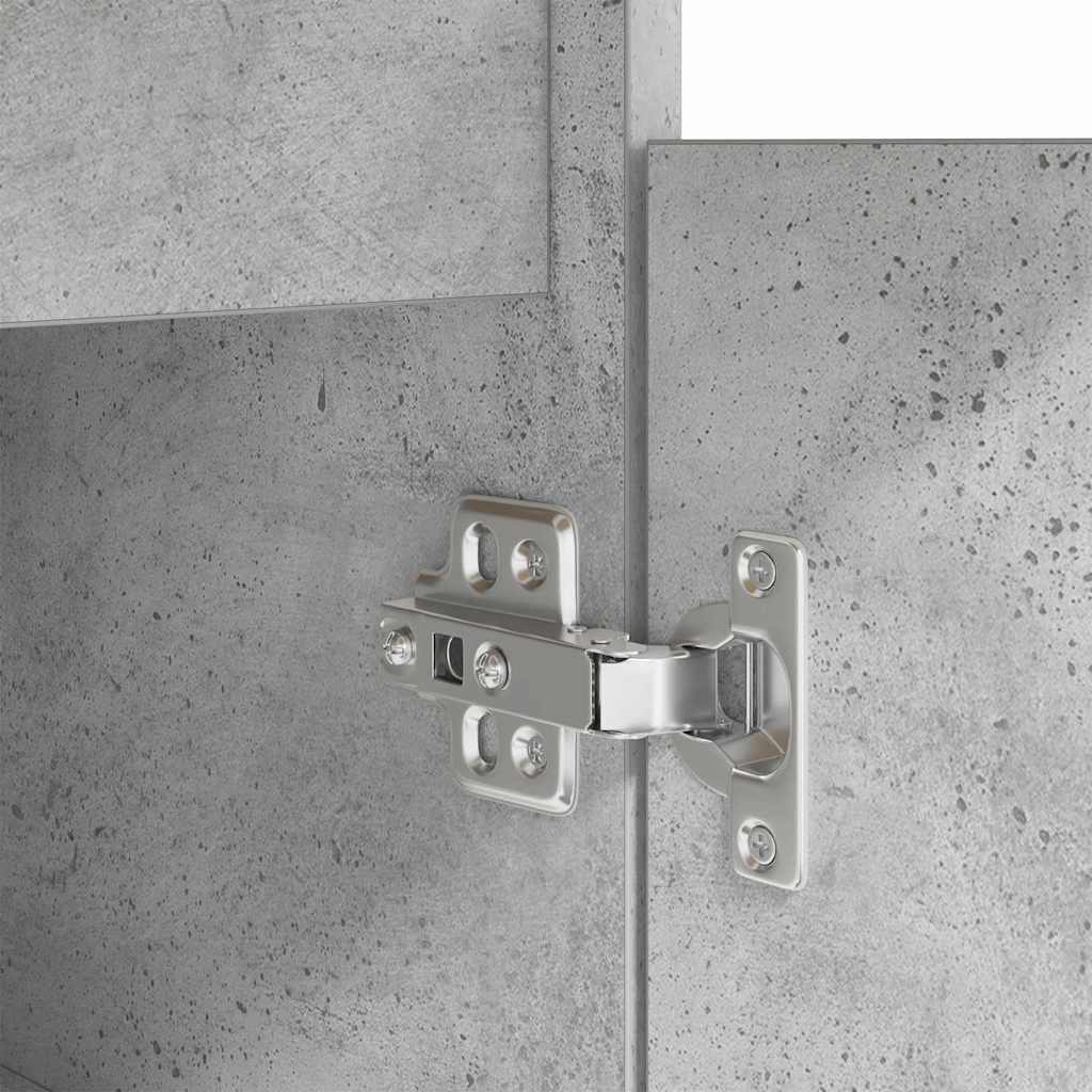 Schreibtisch mit Regal Betongrau 140 x 49 x 76 cm Holzwerkstoff