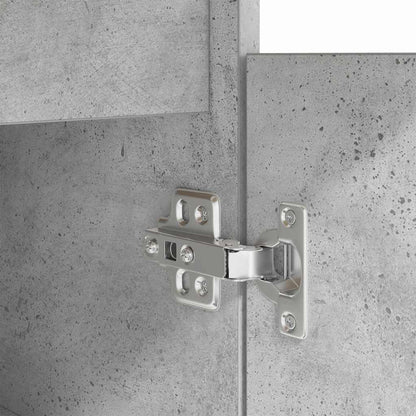 Schreibtisch mit Regal Betongrau 140 x 49 x 76 cm Holzwerkstoff