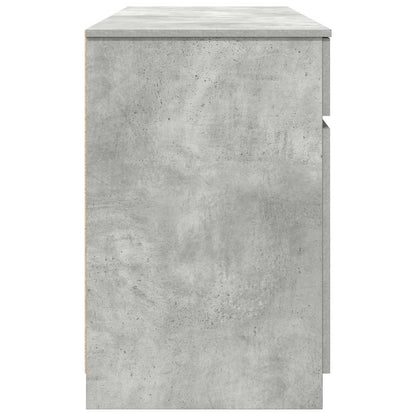 Schreibtisch mit Regal Betongrau 140 x 49 x 76 cm Holzwerkstoff