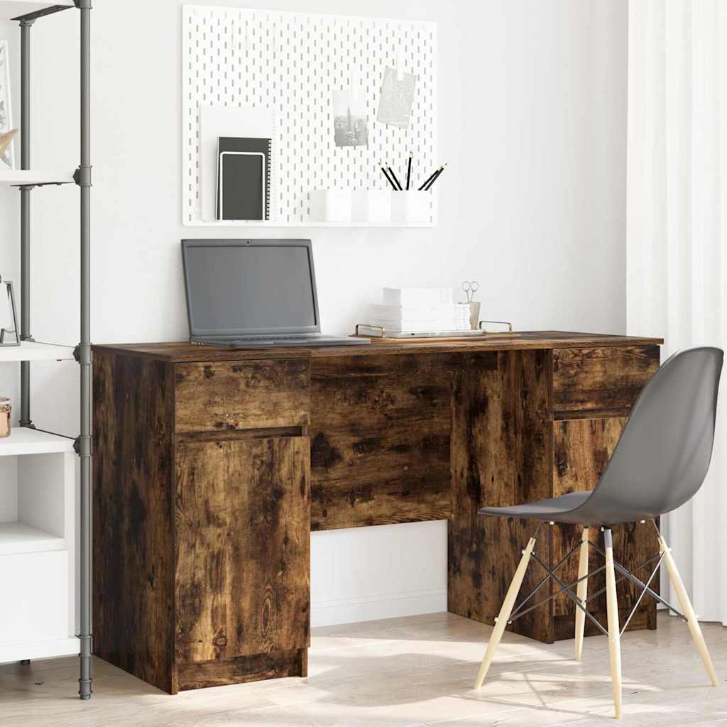 Schreibtisch Räuchereiche 140 x 49 x 76 cm Holzwerkstoff