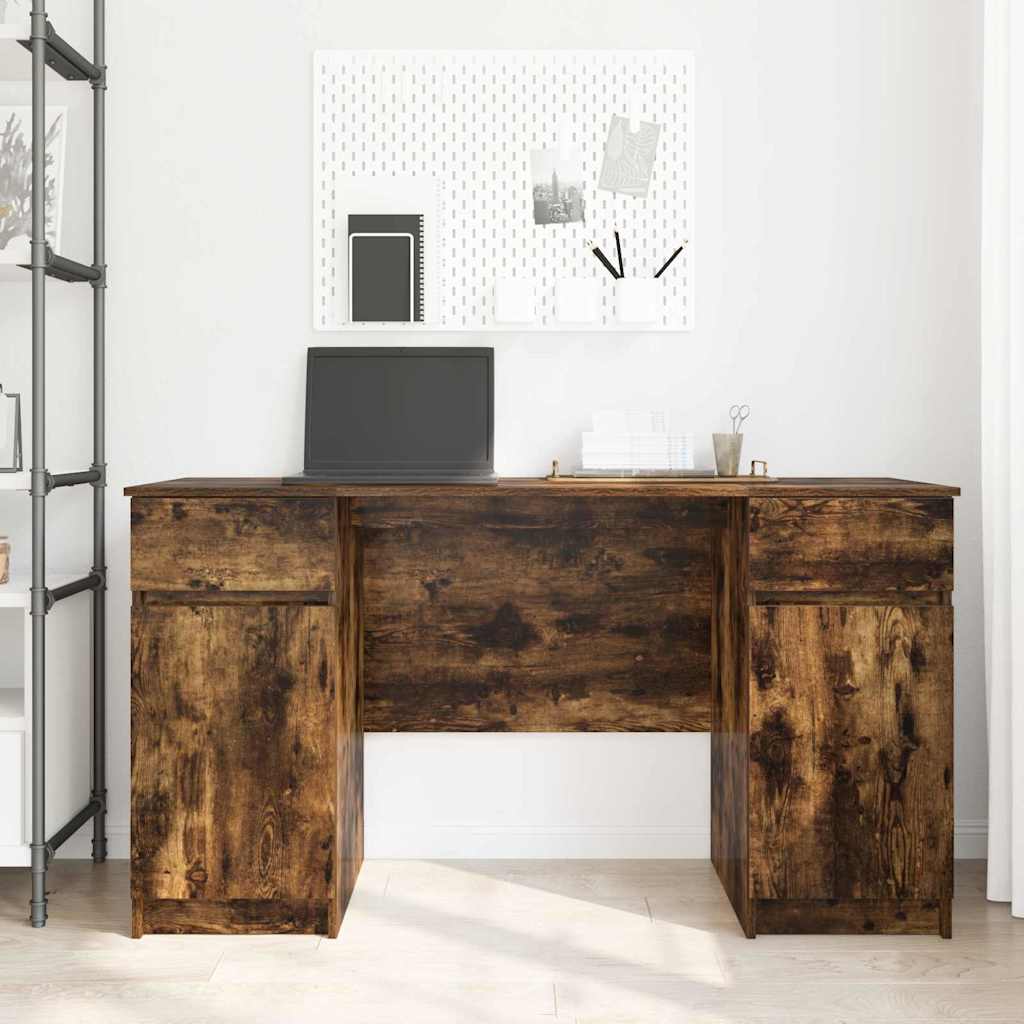 Schreibtisch Räuchereiche 140 x 49 x 76 cm Holzwerkstoff