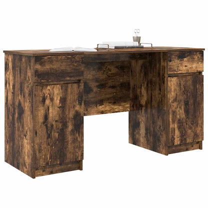 Schreibtisch Räuchereiche 140 x 49 x 76 cm Holzwerkstoff