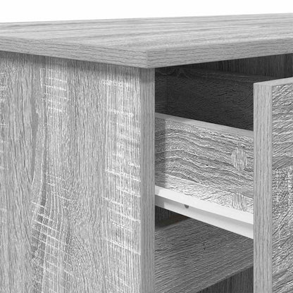 Schreibtisch mit Tür Grau Sonoma 140 x 49 x 76 cm Holzwerkstoff
