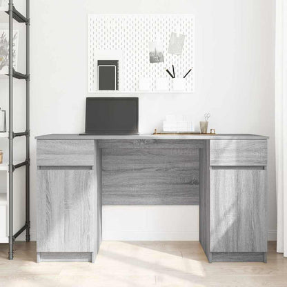 Schreibtisch mit Tür Grau Sonoma 140 x 49 x 76 cm Holzwerkstoff