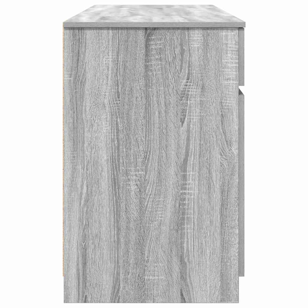 Schreibtisch mit Tür Grau Sonoma 140 x 49 x 76 cm Holzwerkstoff