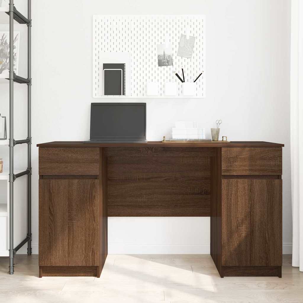 Schreibtisch Braune Eiche 140 x 49 x 76 cm Holzwerkstoff