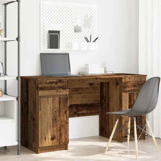 Schreibtisch mit Regal Altholz 140 x 49 x 76 cm Holzwerkstoff