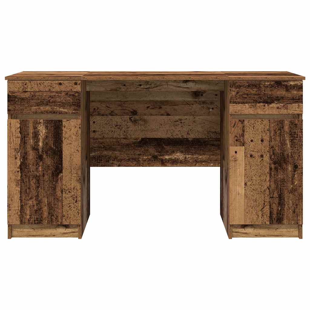 Schreibtisch mit Regal Altholz 140 x 49 x 76 cm Holzwerkstoff
