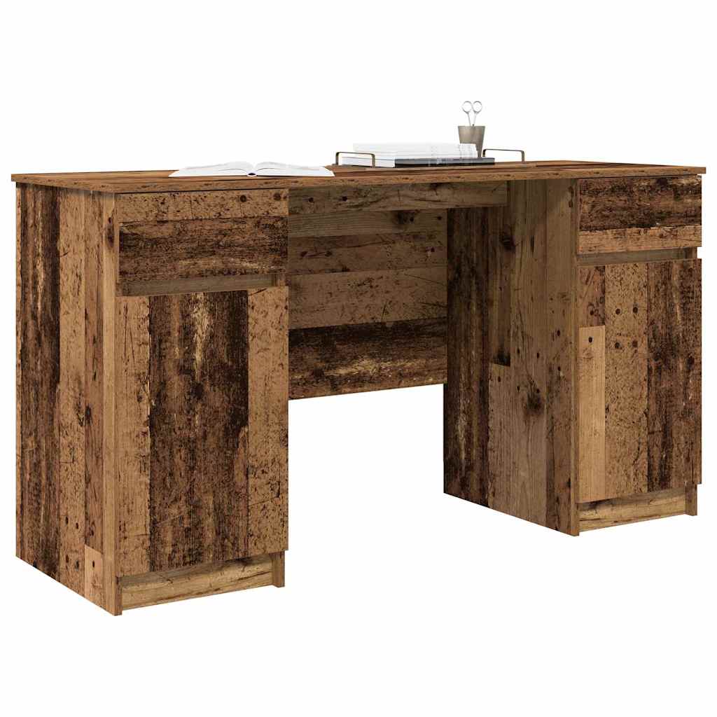 Schreibtisch mit Regal Altholz 140 x 49 x 76 cm Holzwerkstoff