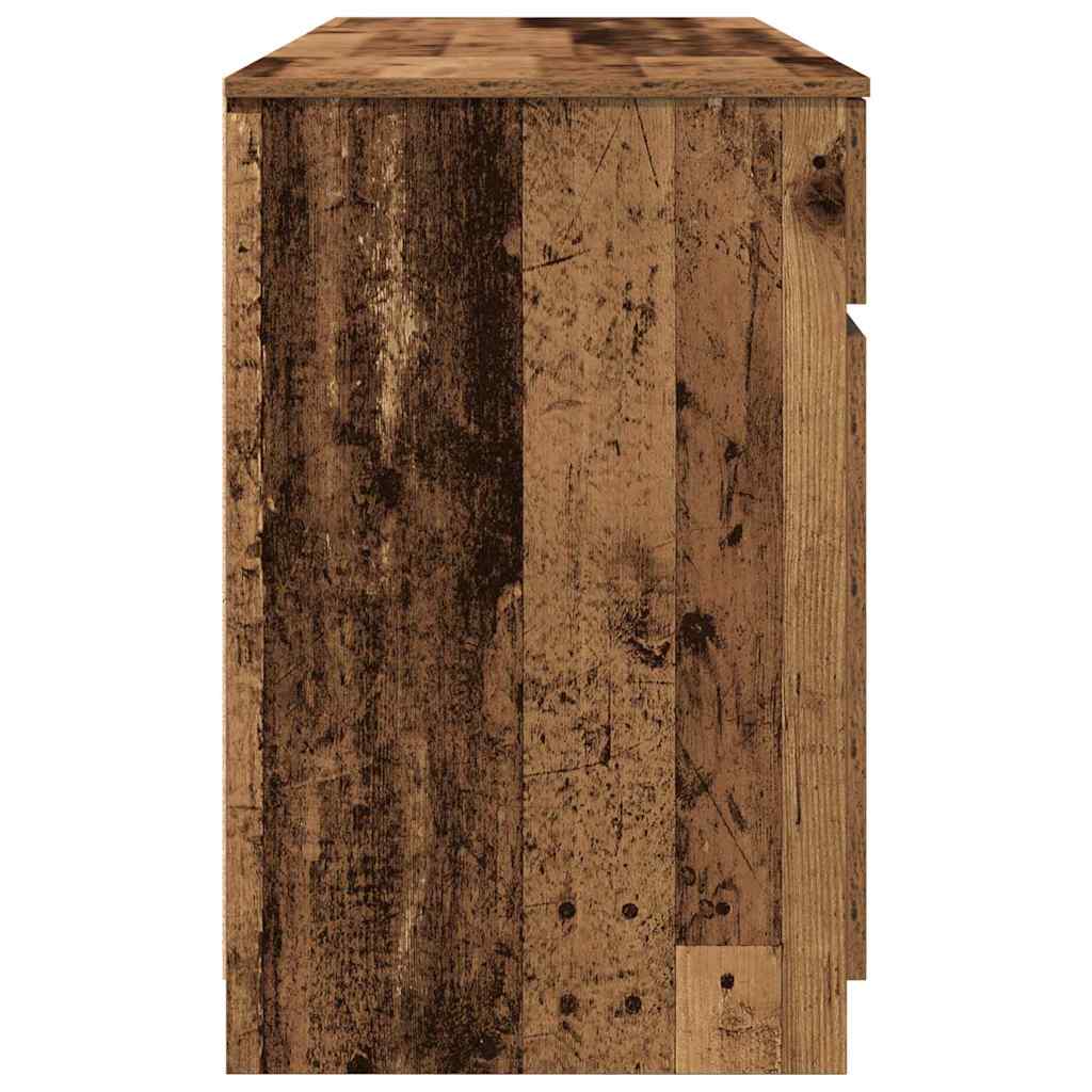 Schreibtisch mit Regal Altholz 140 x 49 x 76 cm Holzwerkstoff