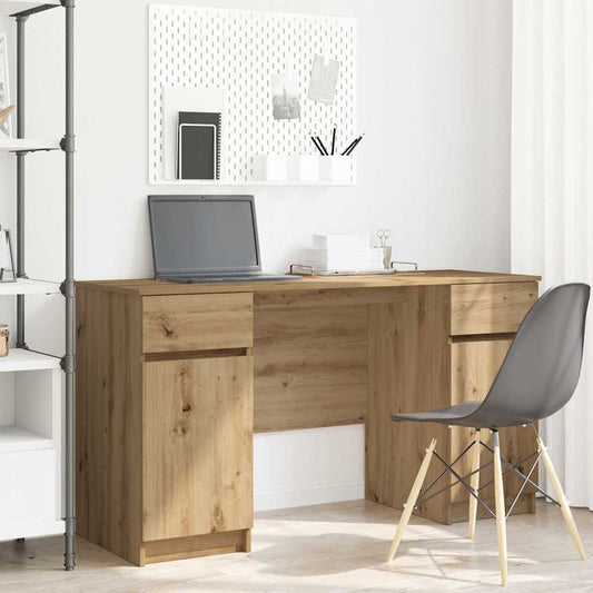 Schreibtisch Eiche handwerklich 140 x 49 x 76 cm Holzwerkstoff