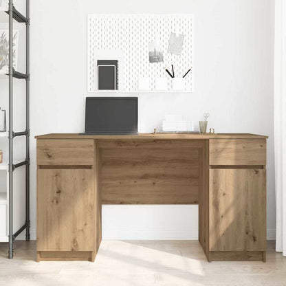 Schreibtisch Eiche handwerklich 140 x 49 x 76 cm Holzwerkstoff