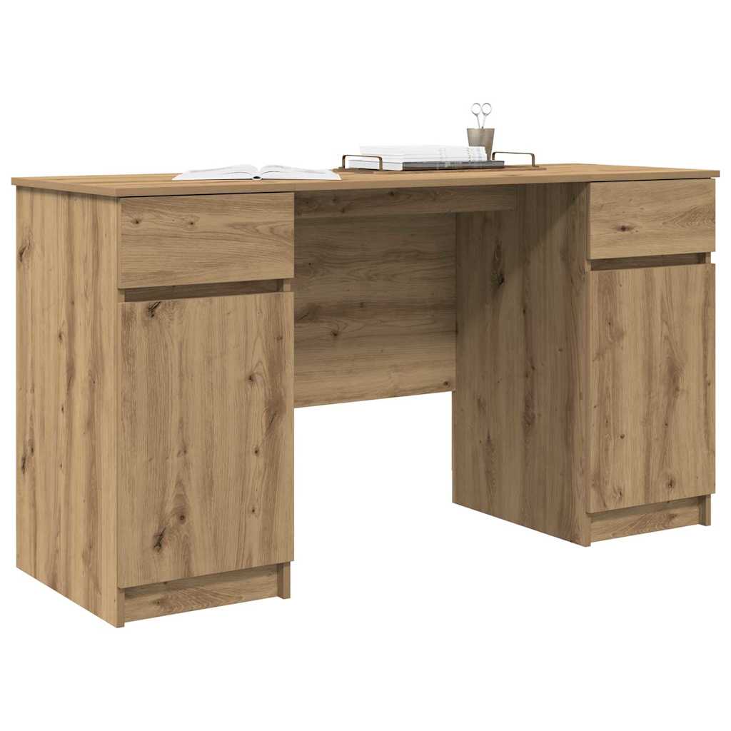 Schreibtisch Eiche handwerklich 140 x 49 x 76 cm Holzwerkstoff