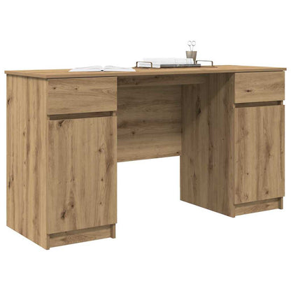 Schreibtisch Eiche handwerklich 140 x 49 x 76 cm Holzwerkstoff