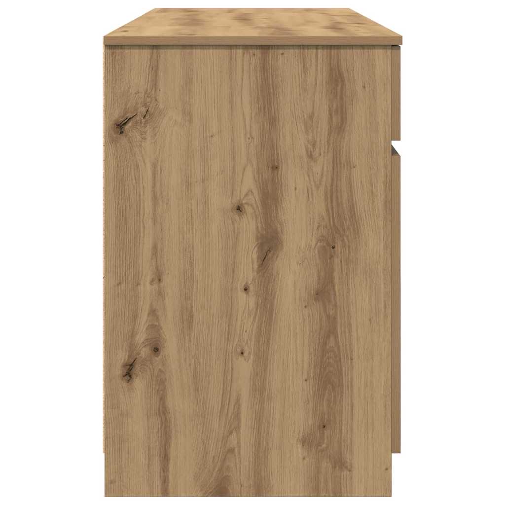 Schreibtisch Eiche handwerklich 140 x 49 x 76 cm Holzwerkstoff