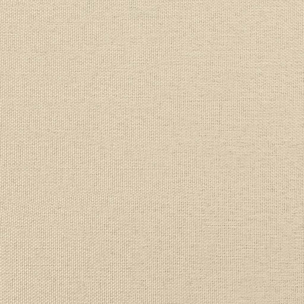 2-Sitzer-Sofa mit Chaiselongue L-Form Creme 125 cm Stoff