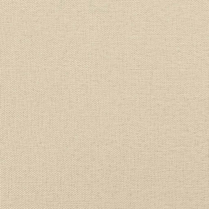 2-Sitzer-Sofa mit Chaiselongue L-Form Creme 125 cm Stoff