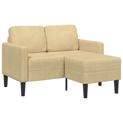 2-personers sofa med chaiselong L-form lysegrøn 125 cm hør