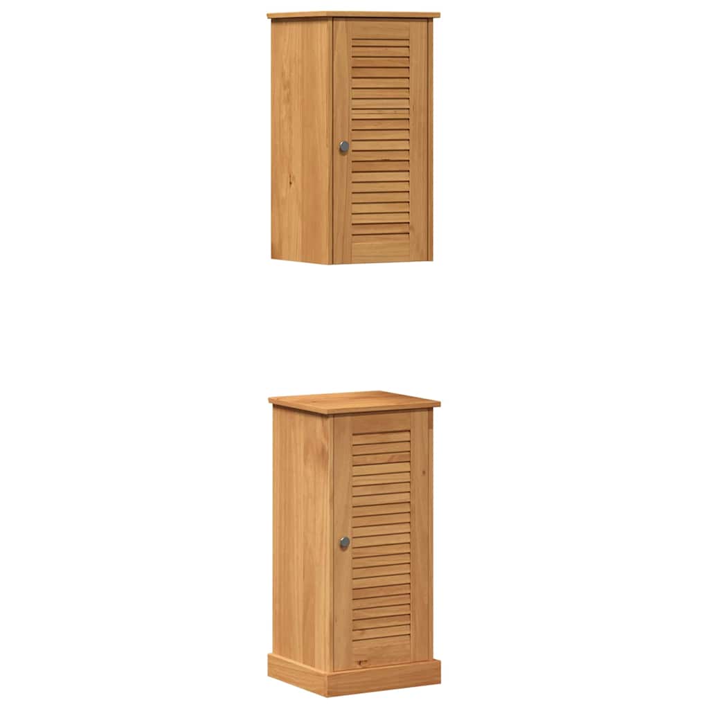 Badezimmermöbel Set mit Regal VIGO 2 pcs Braun und Honigbraun
