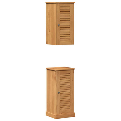 Badezimmermöbel Set mit Regal VIGO 2 pcs Braun und Honigbraun
