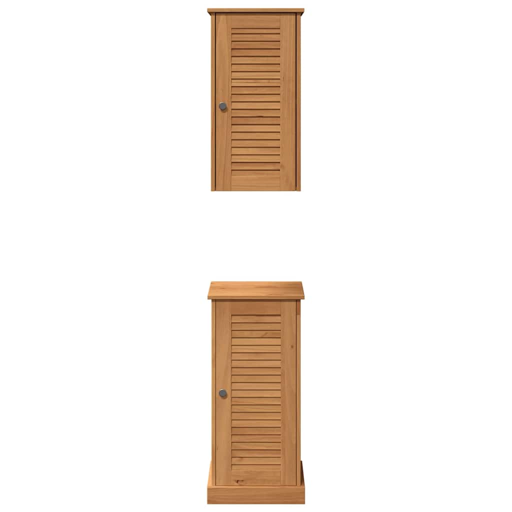 Badezimmermöbel Set mit Regal VIGO 2 pcs Braun und Honigbraun