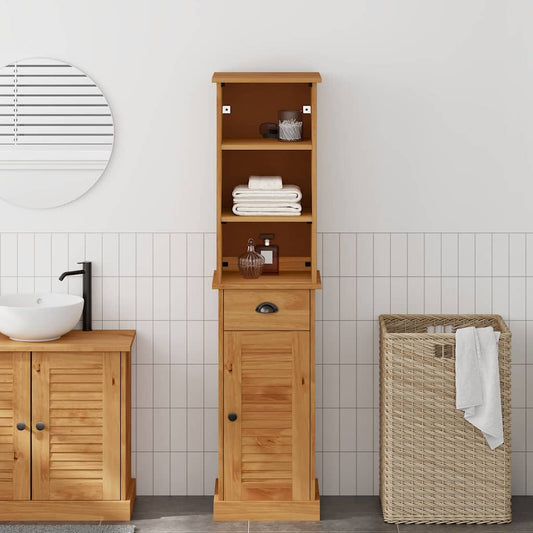 Badezimmermöbel Set mit Regal VIGO 2 pcs Braun und Honigbraun