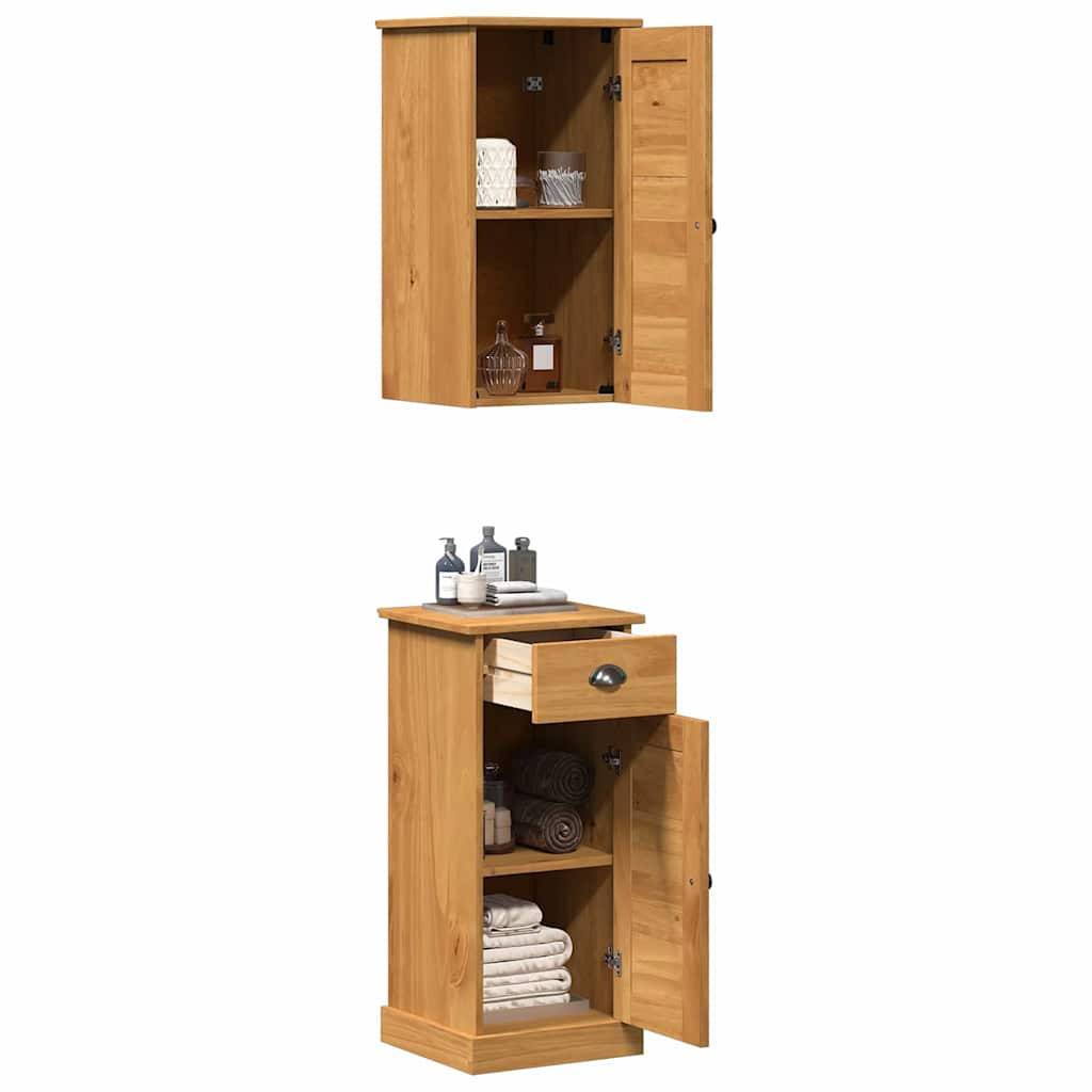 Badezimmermöbel Set mit Regal VIGO 2 pcs Braun und Honigbraun