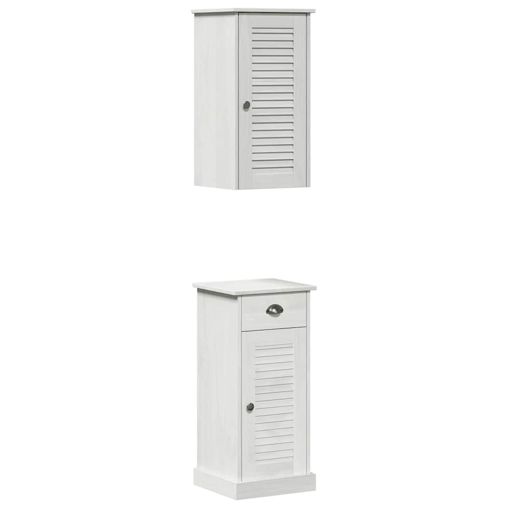 Badezimmermöbel Set VIGO 2 pcs Braun und Weiß 37 x 34 x 80 cm