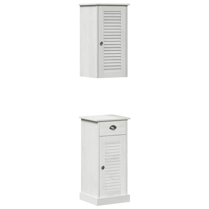 Badezimmermöbel Set VIGO 2 pcs Braun und Weiß 37 x 34 x 80 cm