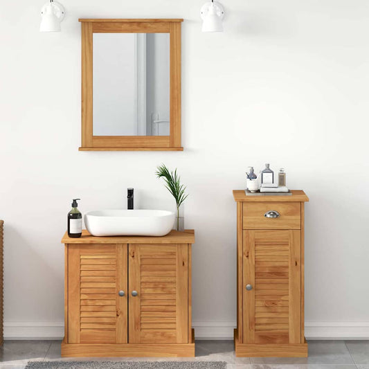 Badezimmermöbel Set mit Schubladen 3 pcs Braun 37 x 34 x 80 cm