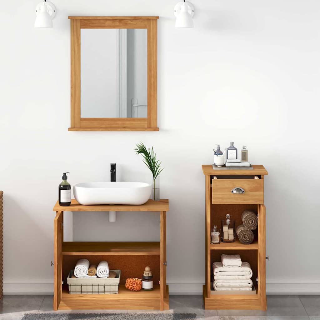 Badezimmermöbel Set mit Schubladen 3 pcs Braun 37 x 34 x 80 cm