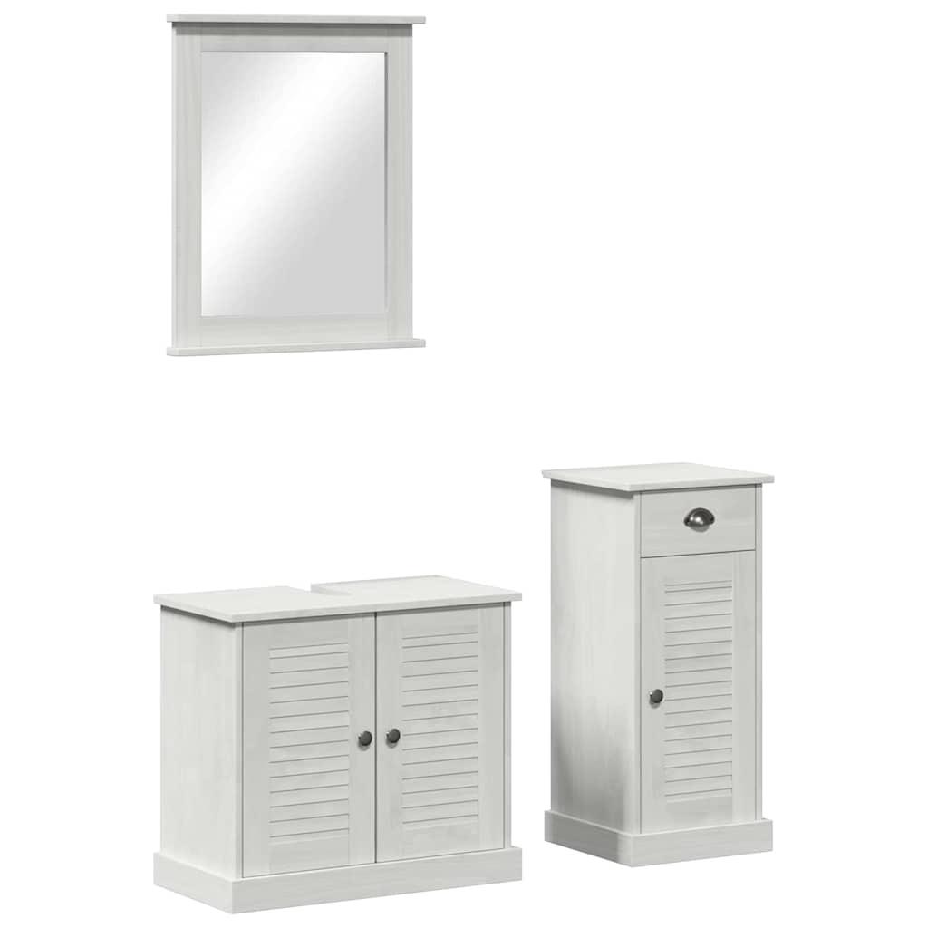 Badezimmermöbel Set mit Schubladen 3 pcs Braun 37 x 34 x 80 cm