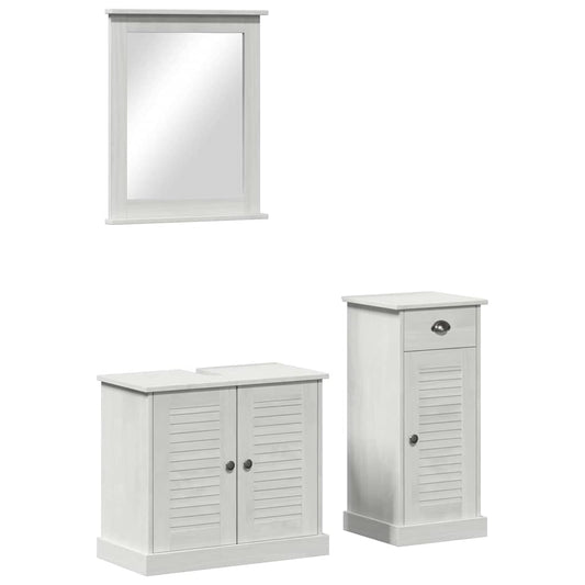 Badezimmermöbel Set mit Schubladen 3 pcs Braun 37 x 34 x 80 cm