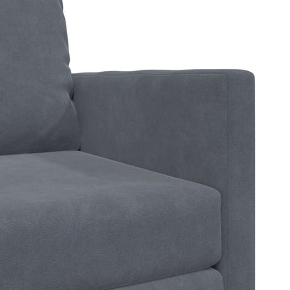 Fußsofa-Bett mit Kissen Dunkelgrau 74 x 77 x 81 cm Samt
