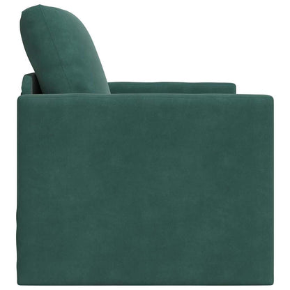 Fußsofa-Bett mit Kissen Dunkelgrün 74 x 77 x 81 cm Samt