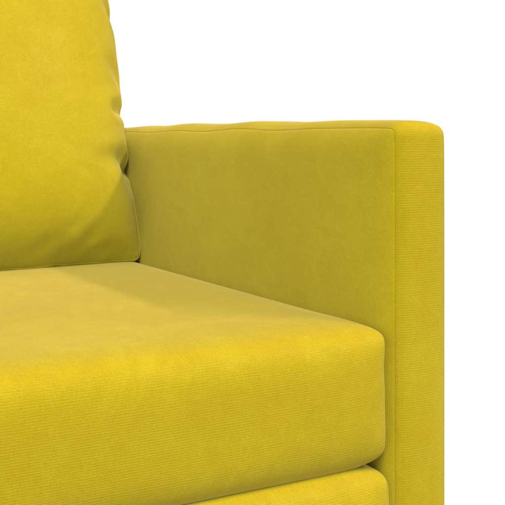 Fußsofa-Bett mit Kissen Dunkelgelb 74 x 77 x 81 cm Samt