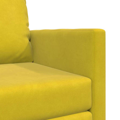 Fußsofa-Bett mit Kissen Dunkelgelb 74 x 77 x 81 cm Samt