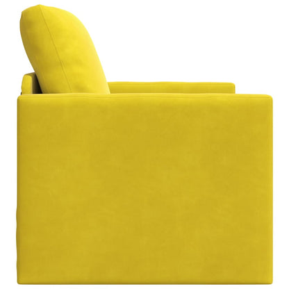 Fußsofa-Bett mit Kissen Dunkelgelb 74 x 77 x 81 cm Samt